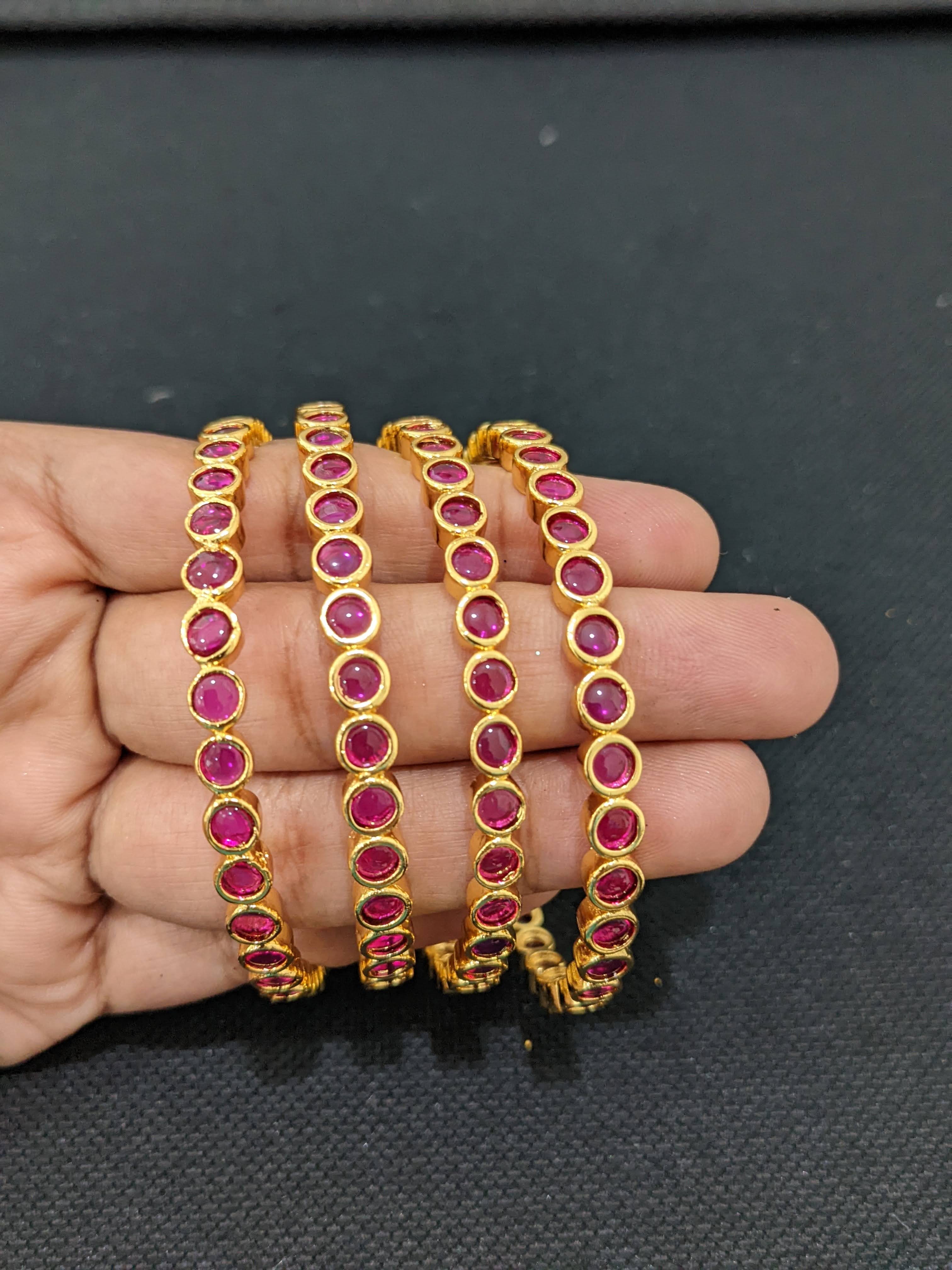 Buy Navjai Traditional Adjustable Cuff Gold Plated Beads & Chain Design  Charm Bracelets Bangles Women Online at Best Prices in India - JioMart.